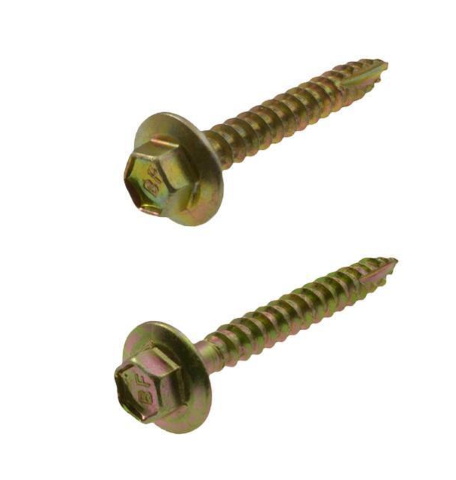 SCREW T17 HEX BARE ZINC 14-10 X 25